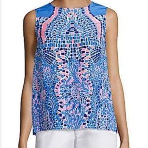 Lilly Pulitzer Zeta Top in Tic Tac Tile